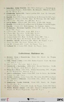 Erzbisthümer, Bisthümer etc. (Nr. 74-195)