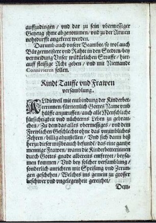 KindtTauffe und Frawen versamblung