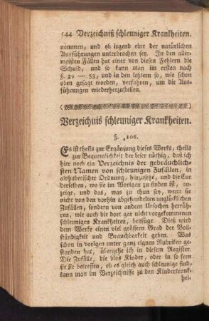 Verzeichnis schleuniger Krankheiten