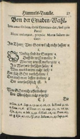 Von der Gnaden-Wahl.
