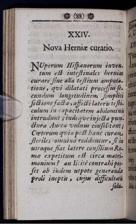 XXIV. Nova Herniae curatio