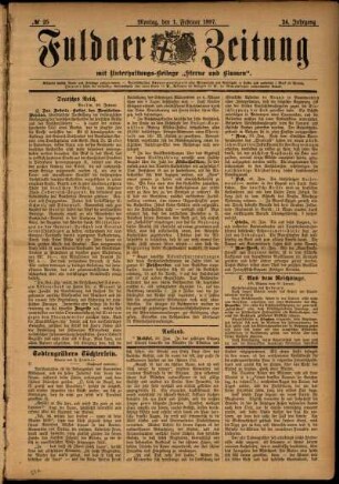 Ausgabe vom Montag, den 01. Februar 1897.