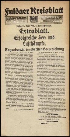 Ausgabe vom Mittwoch, den 26. April 1916.