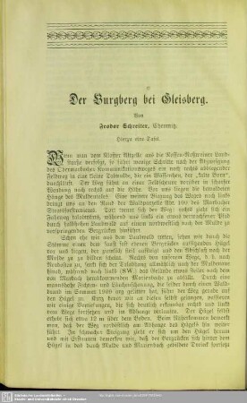 Der Burgberg bei Gleisberg
