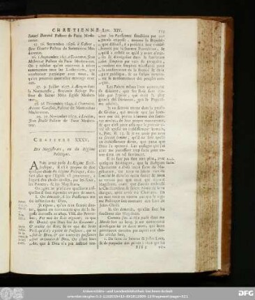 Chapitre XXXV. Des Magistrats, ou du Régime Politique.