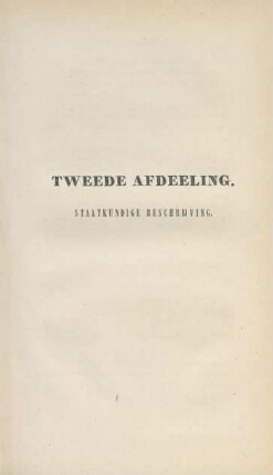 Tweede afdeeling. Staatkundige beschrijving