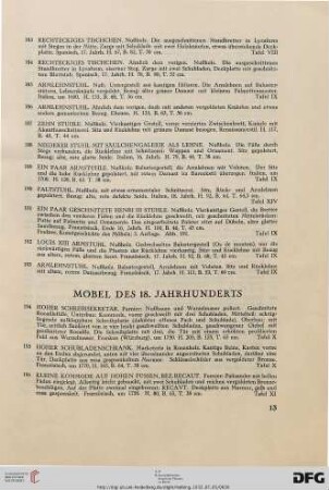 Möbel des 18. Jahrh. (Nr. 194-229)