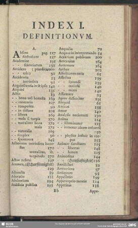 Index I. Definitionum