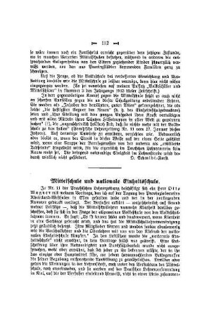Mittelschule und nationale Einheitsschule
