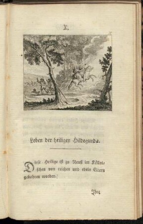 X. Leben der heiligen Hildegunda.