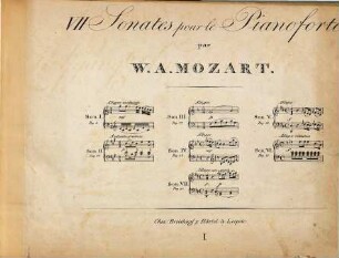 Oeuvres complettes, 1. VII sonates pour le pianoforte