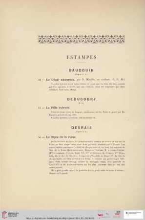 Estampes (Nr. 53 - 77)