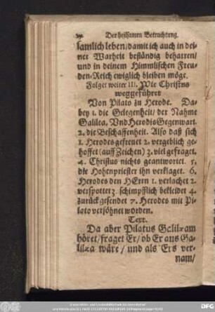 Folget weiter III. Wie Christus weggeführet