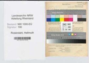 Entnazifizierung Hellmuth Rosendahl, geb. 18.07.1912 (Studienassessor)