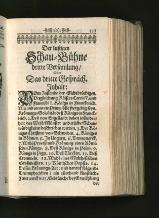 Der lustigen Schau-Bühne dritte Versamlung/ ...