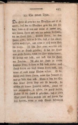37. Ein treues Thier