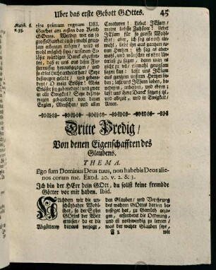 45-65, Dritte Predig. Von denen Eigenschafften des Glaubens