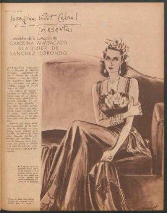 Josefina Vivot Cabral presenta: ...modelos de la colección de Carolina Anasagasti Blaquier de Sánchez Sorondo