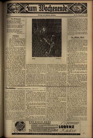 Zweite Ausgabe vom Sonntag, den 29. November 1936.
