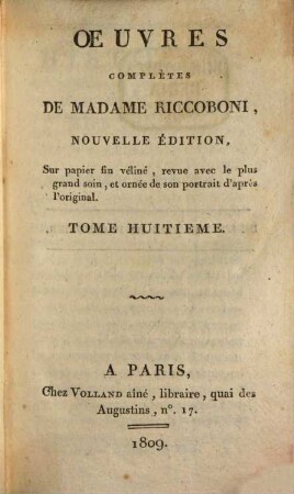 Oeuvres complètes de Madame Riccoboni, 8. Histoire de Miss Jenny