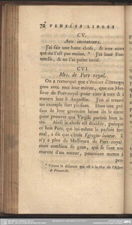 CVI. Mrs. de Port - royal