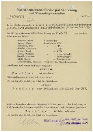 Fendler, Alfred