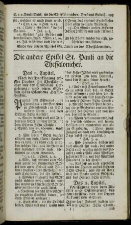 Die andere Epistel St. Pauli an die Thessalonicher.