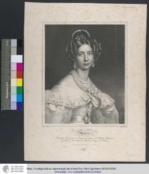 Marie : Königliche Prinzessin von Bayern, Gemahlin Sr. Königl. Hoheit des Prinzen Mit-Regenten Friedrich August von Sachsen