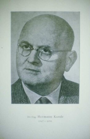 Abteilungsleiter Straßenbau, Dr. Ing. Hermann Kunde (1947-1959)