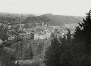 Stadtansicht vom Wachberg mit Stadtkirche St. Nicolaus