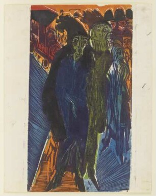 Straßenszene (nach dem Gemälde „Straßenszene“ von 1914)