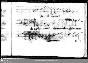 Anonymus: De caelo veniet dominator Dominus