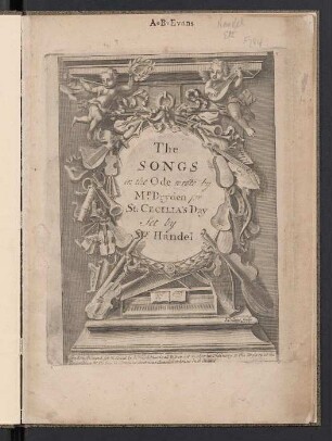 The songs in the ode wrote by Mr. Dryden for St. Cecilia's Day