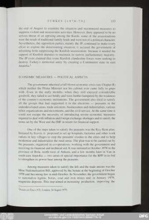Economic Measures – Political Aspects