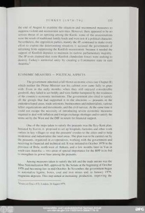 Economic Measures – Political Aspects