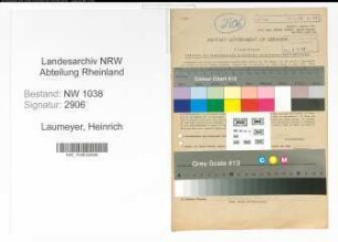 Entnazifizierung Heinrich Laumeyer , geb. 13.07.1891 (Postbeamter)
