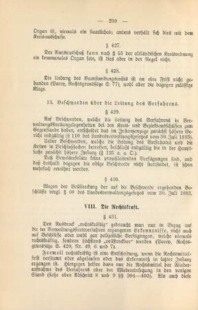 VIII. Die Rechtskraft