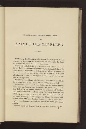 ERKLAERUNG UND GEBRAUCHSANWEISUNG DER AZIMUTHAL-TABELLEN