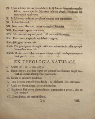 Ex theologia naturali.