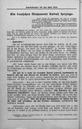 Ein deutsches Mahnwort
