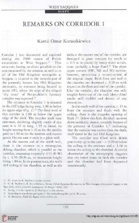 12: Remarks on Corridor 1