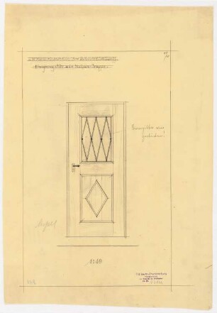 Gutshaus Mendelssohn-Bartholdy (Landhaus Hasenheide), Bernau Umbau: Haustür zur Nebentreppe 1:10