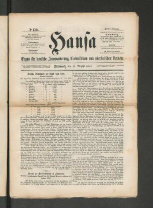 No. 150. Mittwoch, den 10. August 1853.