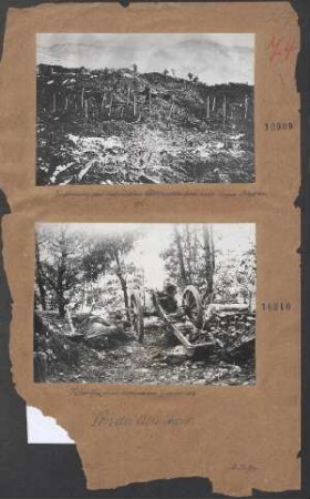 Volltreffer in ein ital. Geschütz 1917
