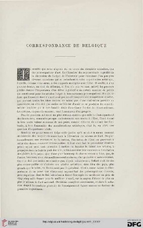 3. Pér. 6.1891: Correspondance de Belgique
