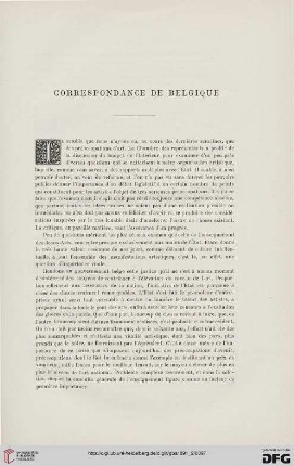 3. Pér. 6.1891: Correspondance de Belgique