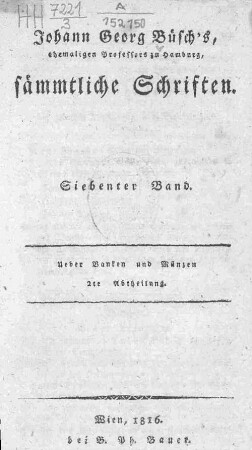 7: Ueber Banken und Münzen : Abtheilung 2