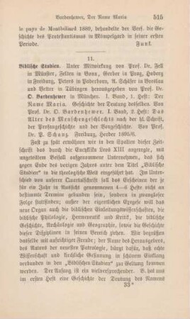 515-518 [Rezension] Biblische Studien