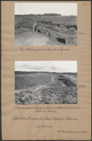 Vorbereitete russische Stellung auf Höhen- und Tiefenlinie hintereinander (Zydaczów-Zalesce)