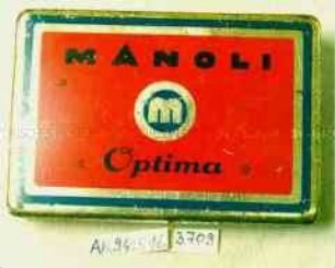 Blechdose für 25 Stück Zigaretten "MANOLI 'Optima'"